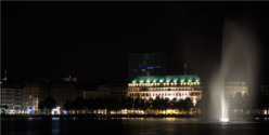 Fountain on Lake Alster
